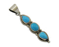 Navajo Necklace 925 Silver Natural Turquoise Artist Kathllen Chavez C.80's