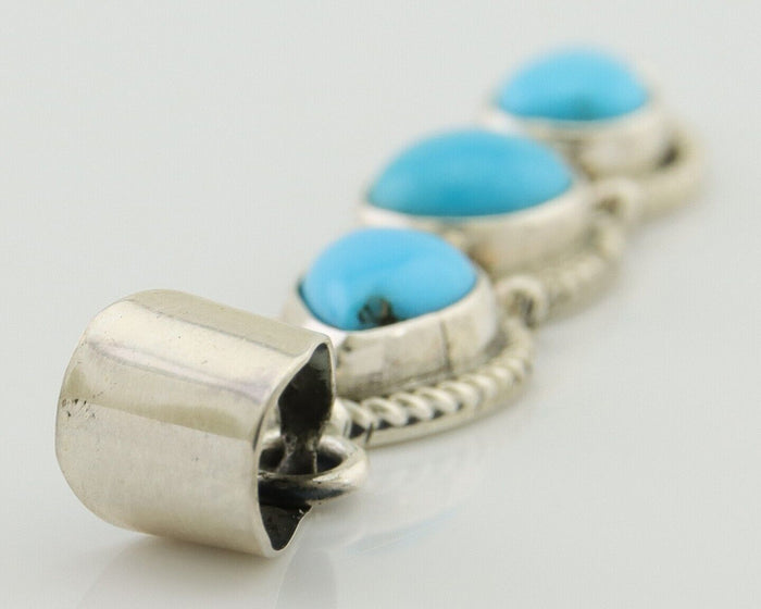 Navajo Necklace 925 Silver Natural Turquoise Artist Kathllen Chavez C.80's