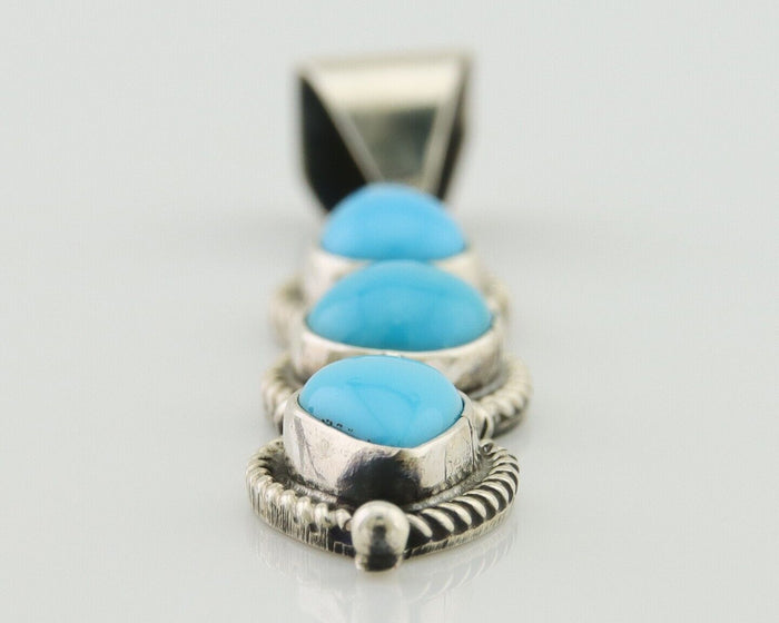 Navajo Necklace 925 Silver Natural Turquoise Artist Kathllen Chavez C.80's