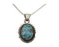 Navajo Necklace 925 Silver Natural Turquoise Artist Kee Montoya C.80's