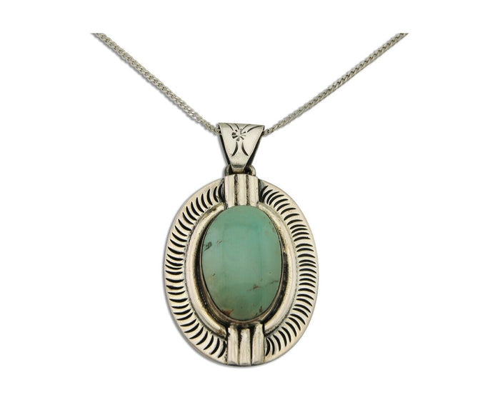 Navajo Necklace 925 Silver Natural Turquoise Artist M Montoya C.80's