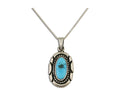 Navajo Necklace 925 Silver Natural Turquoise Artist M Montoya C.80's