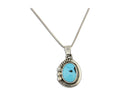 Navajo Necklace 925 Silver Natural Turquoise Artist M Montoya C.80's