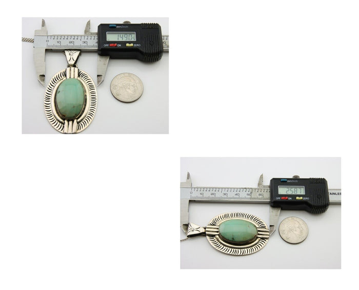 Navajo Necklace 925 Silver Natural Turquoise Artist M Montoya C.80's