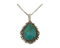 Navajo Necklace 925 Silver Natural Turquoise Artist Signed Billie Eagle C.80's