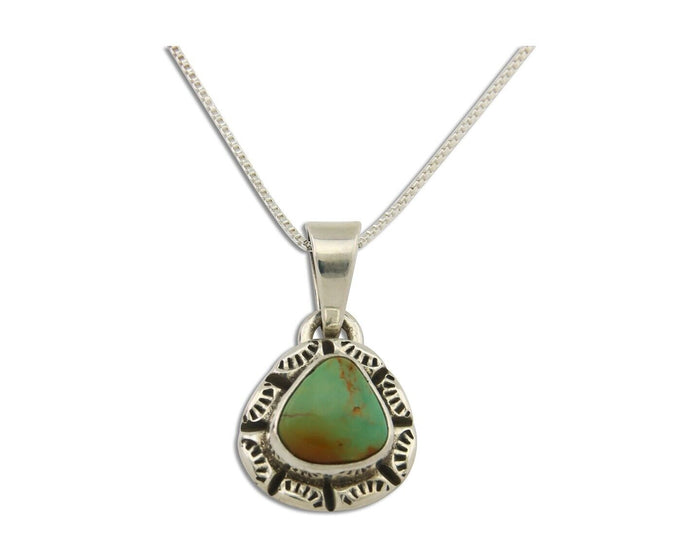 Navajo Necklace 925 Silver Natural Turquoise Artist Signed C Montoya C.80's