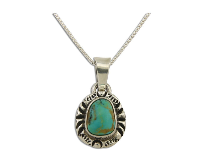 Navajo Necklace 925 Silver Natural Turquoise Artist Signed C Montoya C.80's
