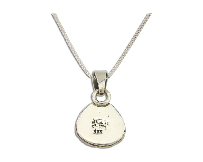 Navajo Necklace 925 Silver Natural Turquoise Artist Signed C Montoya C.80's