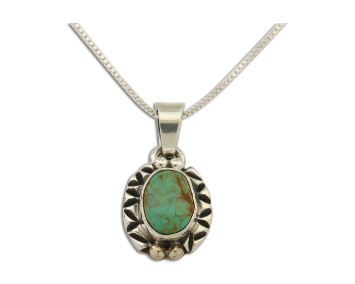 Navajo Necklace 925 Silver Natural Turquoise Artist Signed C Montoya C.80's