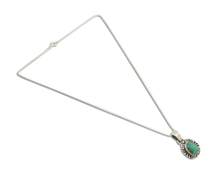 Navajo Necklace 925 Silver Natural Turquoise Artist Signed C Montoya C.80's