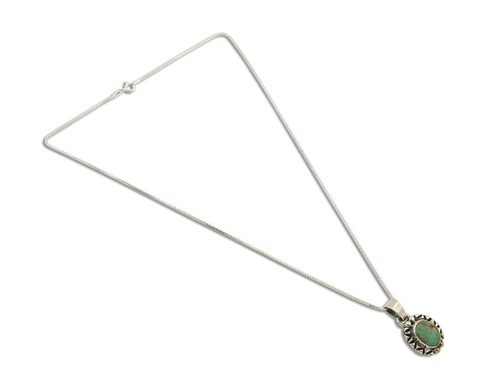 Navajo Necklace 925 Silver Natural Turquoise Artist Signed C Montoya C.80's