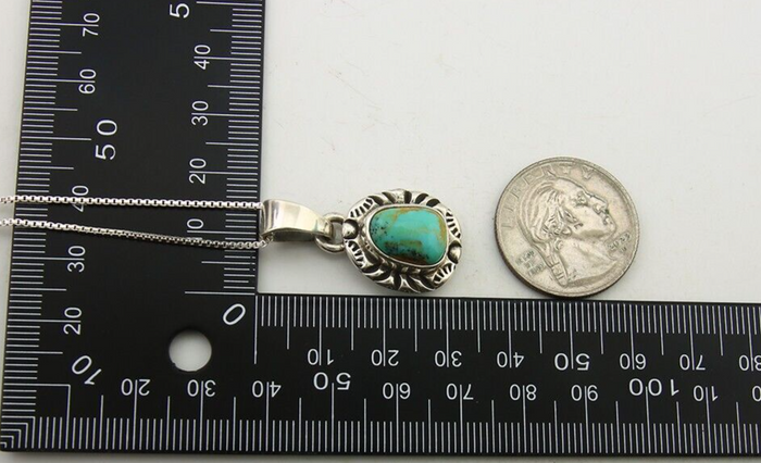 Navajo Necklace 925 Silver Natural Turquoise Artist Signed C Montoya C.80's