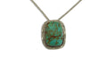 Navajo Necklace 925 Silver Natural Turquoise Artist Signed Doug Zachary C.80's