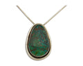 Navajo Necklace 925 Silver Natural Turquoise Artist Signed Doug Zachary C.80's
