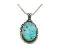 Navajo Necklace 925 Silver Natural Turquoise Artist Signed M Montoya C.80's