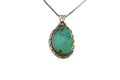 Navajo Necklace 925 Silver Natural Turquoise Artist Signed M Montoya C.80's