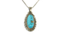 Navajo Necklace 925 Silver Natural Turquoise Artist Signed M Montoya C.80's