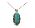 Navajo Necklace 925 Silver Natural Turquoise Artist Signed Mike Begay C.80's