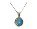 Navajo Necklace 925 Silver Natural Turquoise Artist Signed Mike Begay C.80's