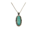 Navajo Necklace 925 Silver Natural Turquoise Artist Signed Mike Begay C.80's