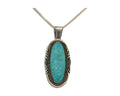 Navajo Necklace 925 Silver Natural Turquoise Artist Signed Mike Begay C.80's