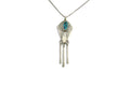 Navajo Necklace 925 Silver Natural Turquoise Artist Signed MT C.80's