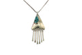 Navajo Necklace 925 Silver Natural Turquoise Artist Signed MT C.80's