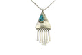 Navajo Necklace 925 Silver Natural Turquoise Artist Signed MT C.80's