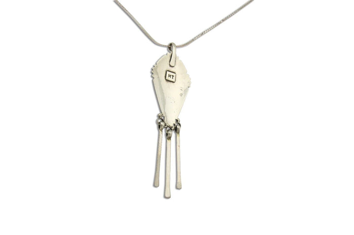Navajo Necklace 925 Silver Natural Turquoise Artist Signed MT C.80's
