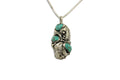 Navajo Necklace 925 Silver Natural Turquoise Artist Signed Tom Willeto C.80's