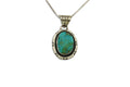 Navajo Necklace 925 Silver Natural Turquoise Artist Signed UP C.80's