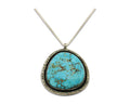 Navajo Necklace 925 Silver Natural Turquoise Artist Signed Yazzie C.80's
