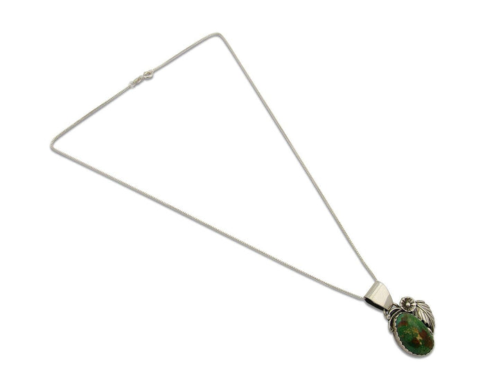 Navajo Necklace 925 Silver Natural Turquoise Handmade Native American C.80's