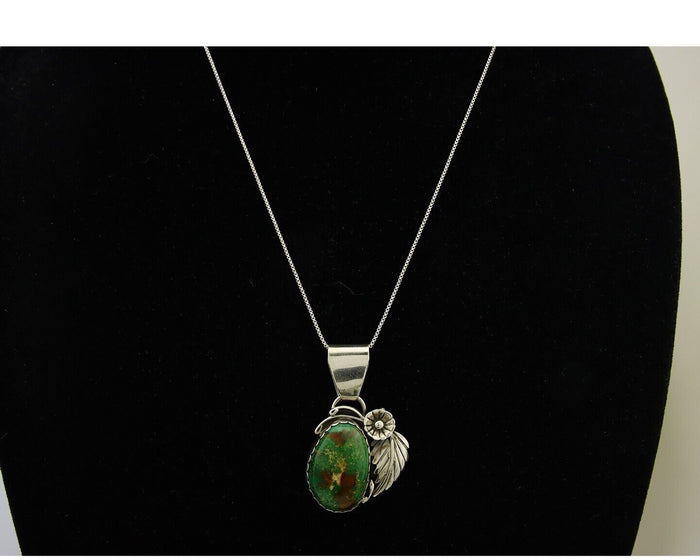 Navajo Necklace 925 Silver Natural Turquoise Handmade Native American C.80's