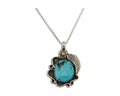 Navajo Necklace 925 Silver Natural Turquoise Native Artist C.80's