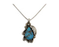 Navajo Necklace 925 Silver Natural Turquoise Native Artist C.80's