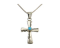 Navajo Necklace 925 Silver Natural Turquoise Native Artist Signed C.80's