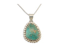 Navajo Necklace 925 Silver Natural Turquoise Signed Sunset C.85