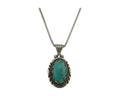 Navajo Necklace 925 Silver Natural Turquoise Sun Stamp C.80s