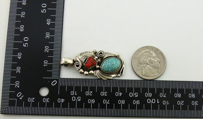 Navajo Necklace 925 Silver Spiderweb Turquoise Artist Signed Justin Morris C80s