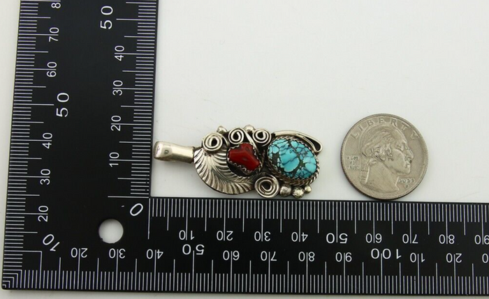 Navajo Necklace 925 Silver Spiderweb Turquoise Artist Signed Justin Morris C80s