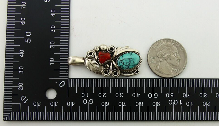 Navajo Necklace 925 Silver Spiderweb Turquoise Artist Signed Justin Morris C80s