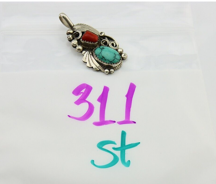 Navajo Necklace 925 Silver Spiderweb Turquoise Artist Signed Justin Morris C80s