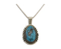 Navajo Necklace 925 Silver Spiderweb Turquoise Artist Signed Loretta Begay C.80s