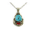 Navajo Necklace 925 Silver Spiderweb Turquoise Artist Signed Teepee on Hill C80s