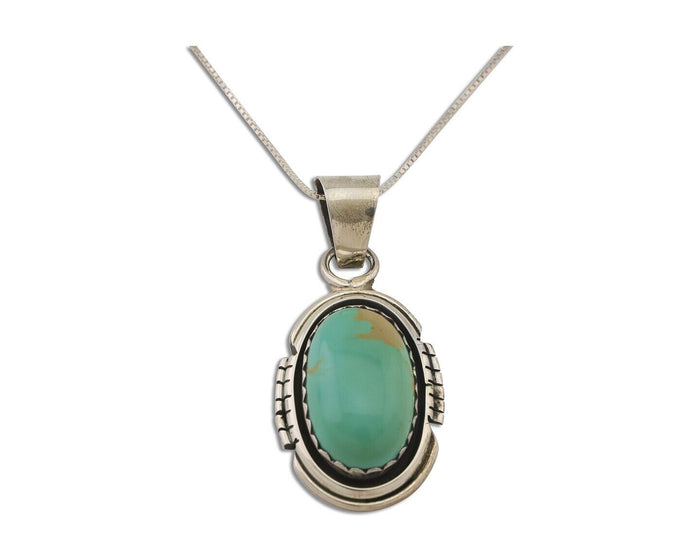 Navajo Necklace 925 Silver Turquoise Native American Artist C.80's