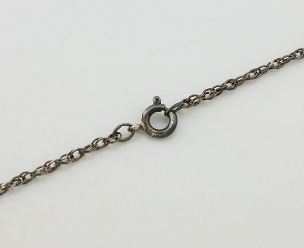 Navajo Necklace 925 Silver Turquoise Native American Artist Signed C.90's