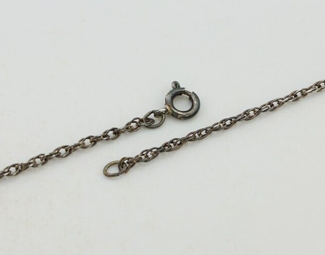 Navajo Necklace 925 Silver Turquoise Native American Artist Signed C.90's