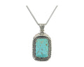 Navajo Necklace 925 Silver Turquoise Native Artist Signed Sunset C.80's