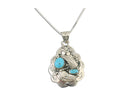 Navajo Necklace 925 Silver Turquoise Native Artist Signed Wilbert Benally C.80s